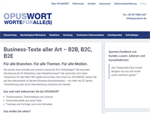Tablet Screenshot of opuswort.de